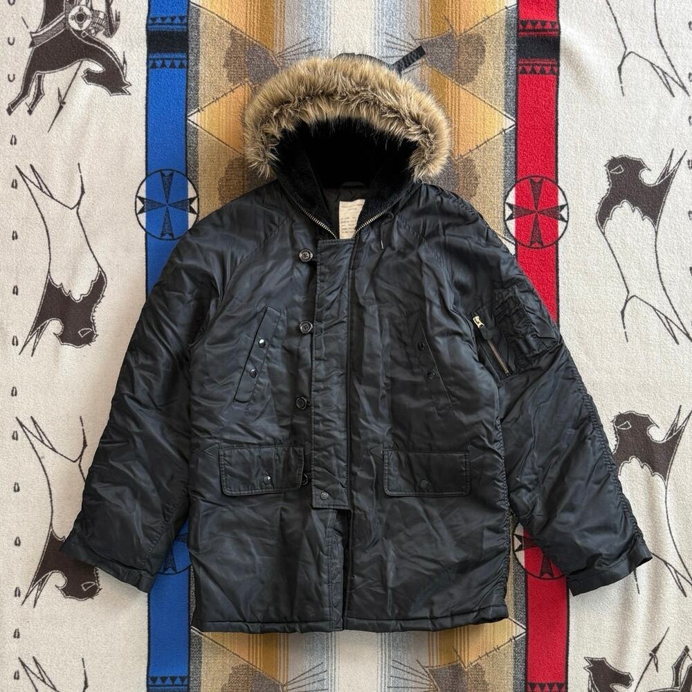 Vintage Men’s Extreme Cold Weather Parka Type N-3B(N) Size Large Black